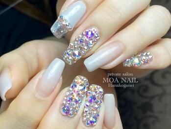 モア ネイル(MOA NAIL)/クリアネイル&スワロフスキー