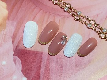 グリッター(GLITTER)/ツイードネイル