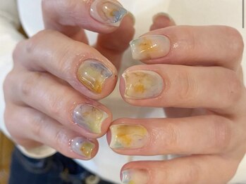 アイネイルズ 天神今泉店(I-nails)/春色滲みインクネイル