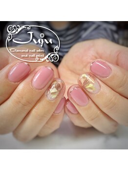 ジュジュ(Juju)/大人なひまわりネイル