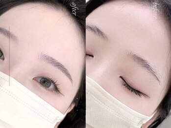 スナッピー ネイルズアンドブロウズ BLiX茅ヶ崎店(SNAPPY)/ナチュラル美眉　やわらか並行