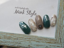 グリーンタイダイネイル