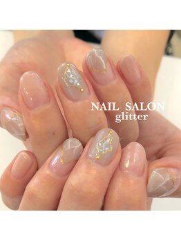 ネイルサロン グリッター(NAIL SALON glitter)/ニュアンスネイル