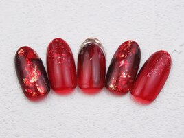 ☆クリアレッドネイル☆