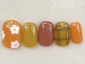 お花にチェック