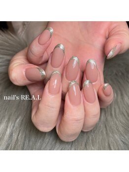 ネイルズリアル(nail's REAL)/ラメフレンチネイル