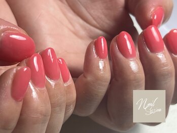 ネイルセッション(nail session)/血色ピンクの鉄板オフィスネイル