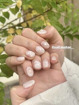 甘々ホワイトネイル