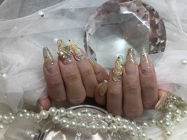 【Miyu】フラッシュ蝶々ネイル