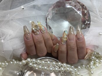 アンジュ(Ange)/【Miyu】フラッシュ蝶々ネイル