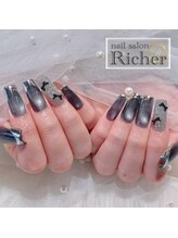 エスフィーネイルサロン リシェル(Esfy nailsalon Richer)/長さだし 甘辛ミックスネイル