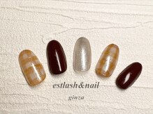 エストラッシュアンドネイル 銀座店(est lash&nail)/チェック　ジェルネイル