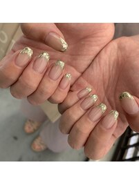 ＜＜glass french nail＞＞