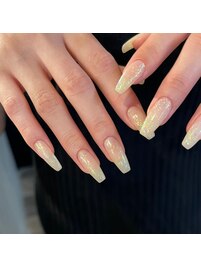 キラキラワンカラーネイル♪