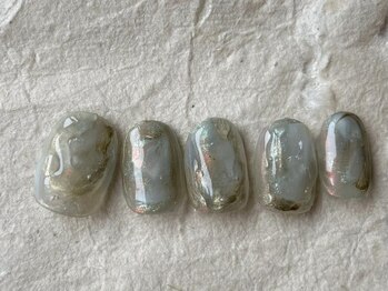 アイネイルズ 梅田店(I nails)/水彩ミラー奥行きアート¥9200