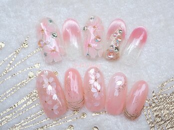 ネイルローズ(NAIL Rose)/桜ネイル　ホロ　マグネット