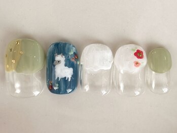 カラ ネイル 中津店(calla nail)/春っぽくやわらかく