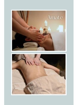 アマテ(Amate)の写真/【背中アロマリンパ+フェイシャルベーシックコース¥5500】家事・育児やお仕事で頑張る貴方に至福時間を♪