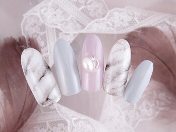 シューズネイルプロデュース/大理石パールデザイン