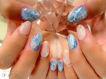 コルン/夏タイダイネイル♪