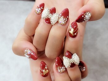 ネイルサロン シェル(Nail Salon SHELL)/大きなリボン★ネイル★