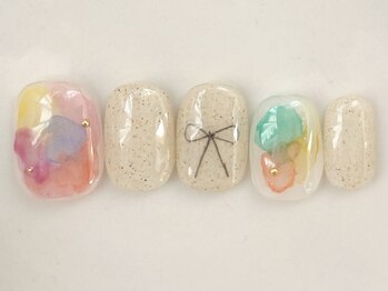 カラ ネイル 中津店(calla nail)/水彩nail