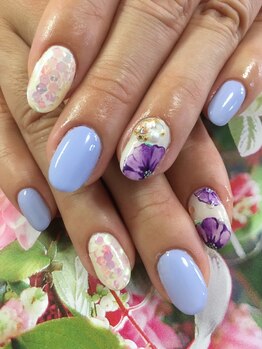 ブルーラヴァンド(Blue Lavande)/夏ネイル