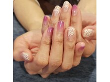 ネイルサロン リスタ(Rista)/花　ホロ　グラデーション
