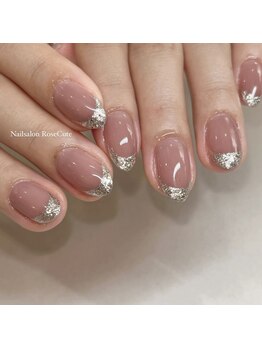 ネイルサロン ローズキュート シュシュ(NailSalon RoseCute chou chou)/ガラスフレンチ