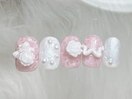 レース薔薇リボンパール¥7500