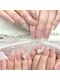 ミニョン(Minyon)の写真/新生活はちゅるん系シンプル×バレにくいミディアム長さだしネイルで決まり☆