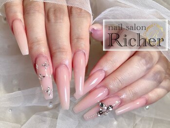 エスフィーネイルサロン リシェル(Esfy nailsalon Richer)の写真/スカルプ好きが集まるサロン★【10本フリーARTプラチナコース3h ¥16800】パーツの種類も豊富◎ギラギラもOK
