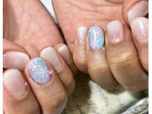 ネイルサロン ティディ(TIDY)/雪の結晶ネイル