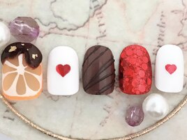 バレンタインネイル