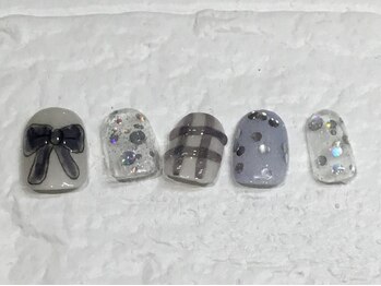 リボンチェックラメ秋¥9000