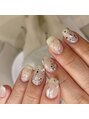 ジュイール ネイル 千葉店(Jouir nail) ベージュ×ぷっくりハートネイル♪