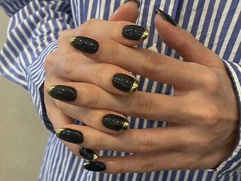 アイネイルズ 天神今泉店(I-nails)/【yuka.t】ミラーフレンチ