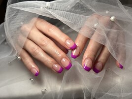 ワンカラー★フレンチ★ムラサキ