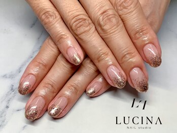 ネイルスタジオ ルキナ(LUCINA)/H-772大人ラメグラデーション