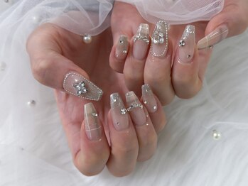 グレーチェックネイル♪