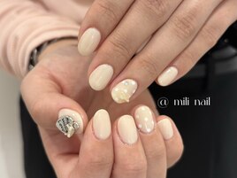 【mili】ドット＋ミニリボン