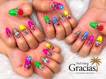 グラシアスドット(GRACIAS.)/カラフル/アート/派手ネイル
