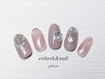 エストラッシュアンドネイル 銀座店(est lash&nail)/シェルタイルマグネットネイル