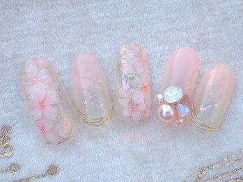 ネイルローズ(NAIL Rose)/桜手描きネイル　さくら