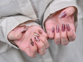 秋カラーニュアンスネイル