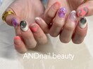 春ネイル/フレンチ/藤沢
