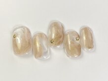 クレモアネイル 池袋西口店(CLEMORE NAIL)/ブラウンもやもやネイル