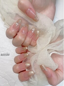 ネイルサロン アミ(Amie)の写真/爪がなかなか伸ばせない!長い爪に憧れる♪爪が一本折れてしまった!悩める女子必見★一本でも全部も施術可能