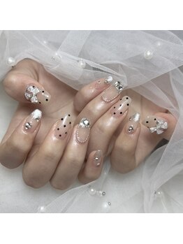 ケソン ネイル スタジオ(qeson nail studio)/ドット×マググラデーション