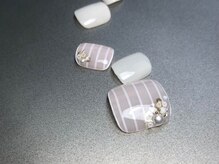 オーラリー ネイル アート メゾン(ORRERY nail art maison)/フット / 刺繍ボーダー